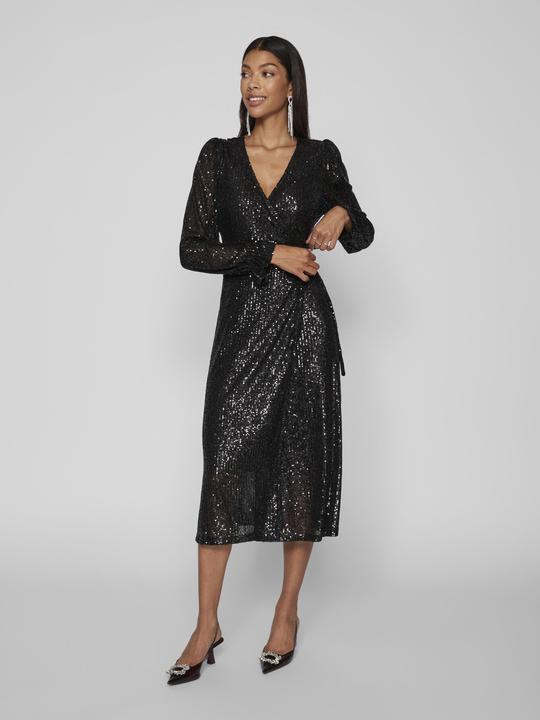 Actual product image Vila Vimaia Ls Sequin Midi Wrap Dress/Dc (34)