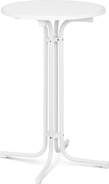 Produktbild Royal Catering Stehtisch klappbar Bistrotisch Bistro Tisch Bartisch Gastro rund Ø 70 cm weiss (70 x 70 x 110 cm)