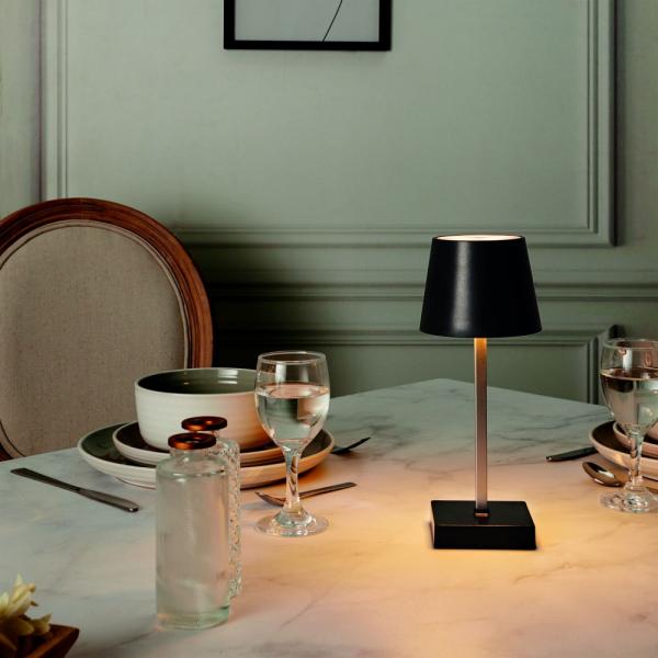 Produktbild Home Deco Factory Led-Tischlampe Schwarz mit Touch-Funktion