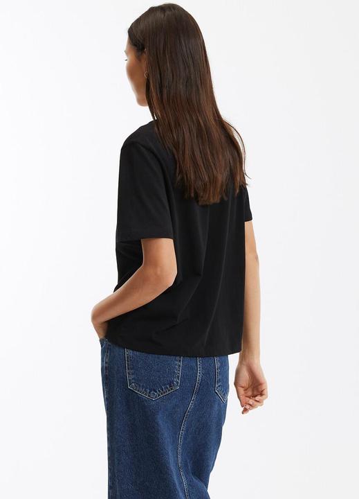 Image du produit La Redoute Collections T-shirt à encolure ronde et manches courtes (S)