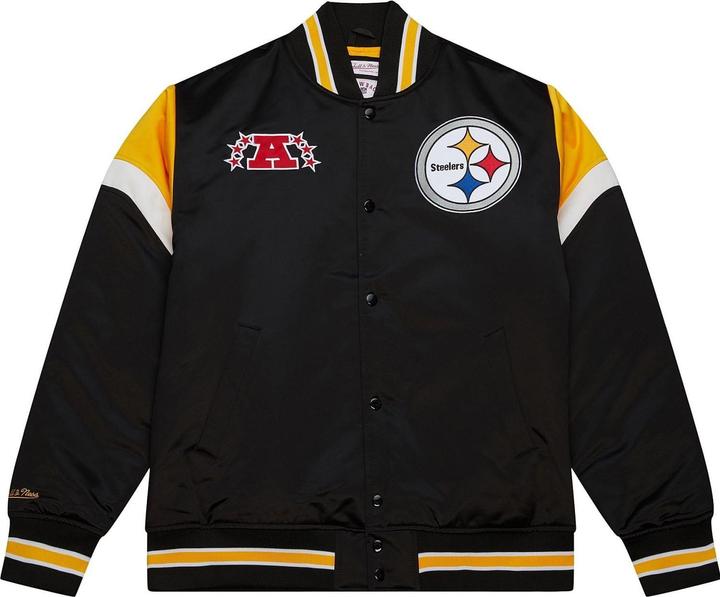 Actual product image Mitchell & Ness M&N Heavyweight Satin Jacket NFL Pittsburgh Steelers - S (S)