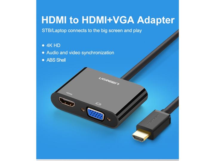 Produktbild Ugreen HDMI auf HDMI / VGA Adapter mit Audio (HDMI, 3 cm)