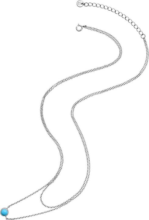 Immagine prodotto Glanzstücke München Catena da donna in argento turchese (rek.) 42,0/36,0 cm + 5,0 cm di estensione - 29882 (Argento)
