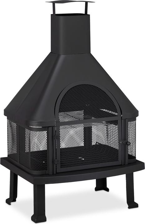 Relaxdays Patio Log Burner With Grill