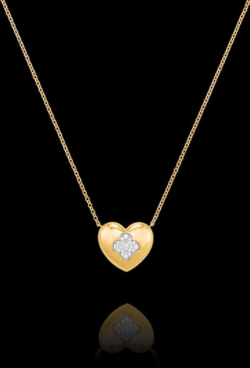 Charles Garnier Goldene PASSION-Halskette aus goldenem Silber und Zirkonia (vergoldetes Silber und Zirkoniumoxide)