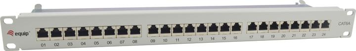 Image du produit equip Panneau de brassage 24x RJ45 Cat6A 19" 1U gris