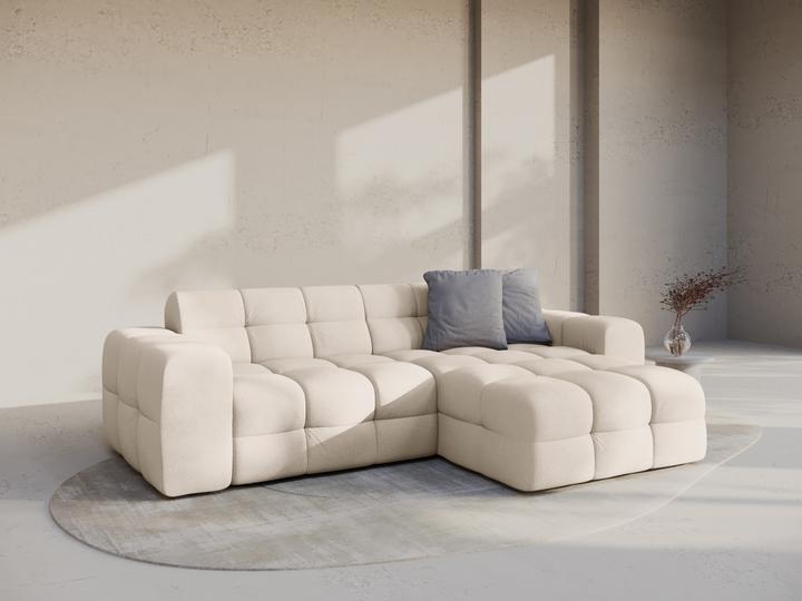 Actual product image Micadoni Velvet Right Corner Sofa, "Kendal", 4 Seats, 256x173x79Made in Europe (Corner sofa)