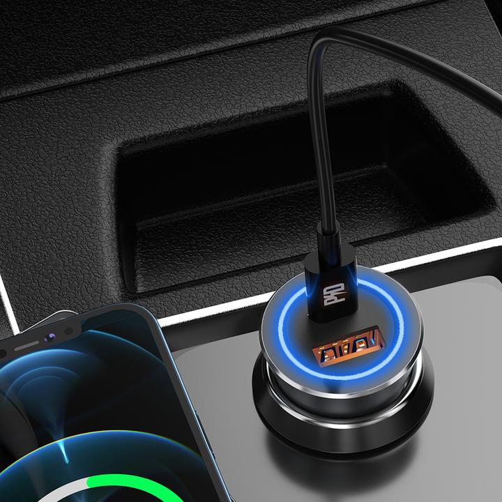 Actual product image Dudao Car Charger 45W PD + QC5.0 1xUSB+1XType C