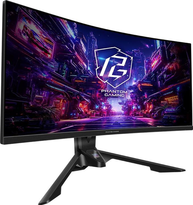 Actual product image AsRock ECRAN INCURVÉ 34 PHANTOM GAMING PG34QRT2B WQHD 180HZ (NOIR) (3440 x 1440 pixels, 34")