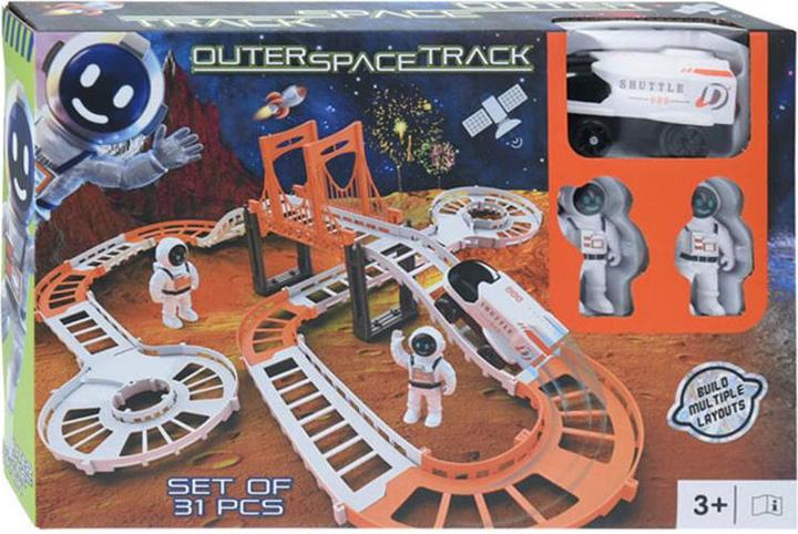 Space race track playset, 31 pieces.