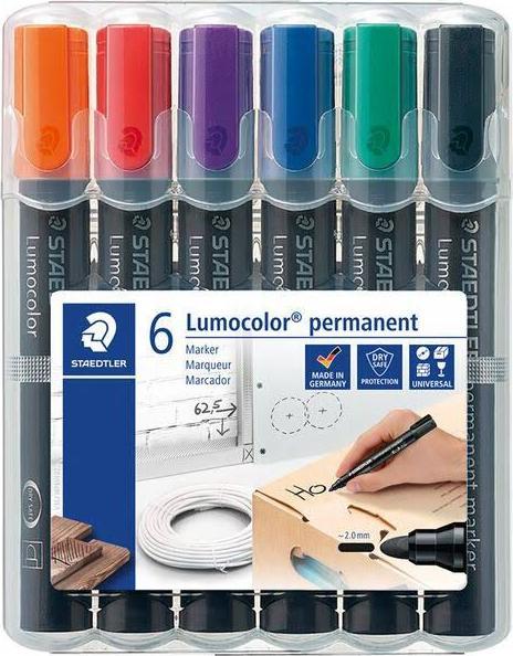 Actual product image Staedtler 352 Marker Lumocolor Permanent (Multicoloured, 2 mm, 8 x)