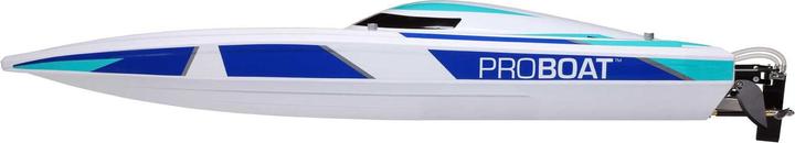 Image du produit ProBoat Sonicwake V2 36" Self-Righting Bateau de course Brushless Deep-V RTR Blanc/Bleu
