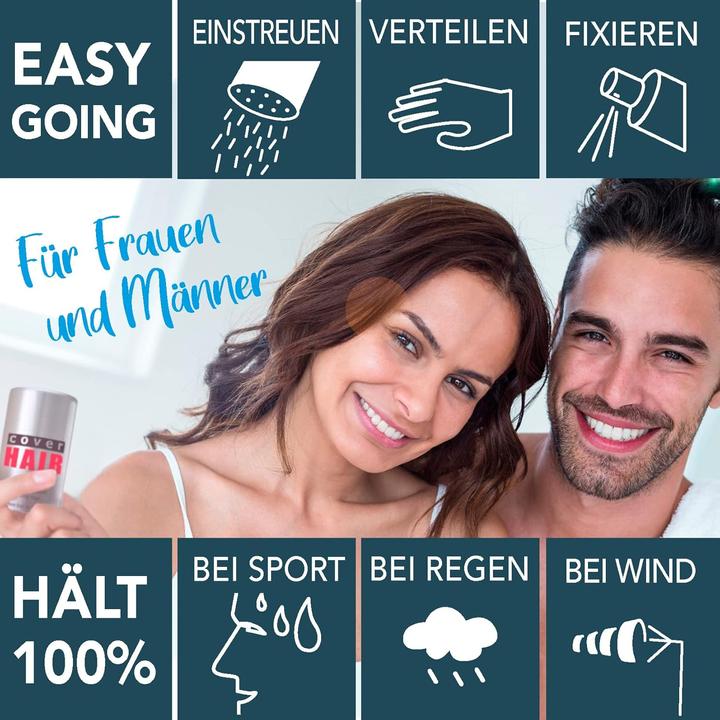 Actual product image Cover hair Premium Streuhaar zur Haarverdichtung (Tan)
