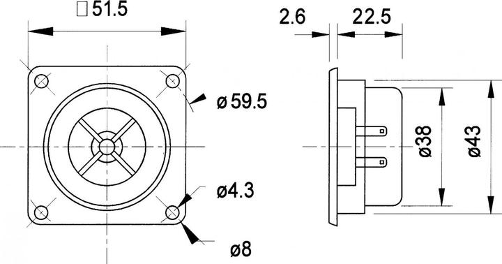Immagine prodotto Visaton Tweeter HiFi a cupola SC 5,8 Ohm