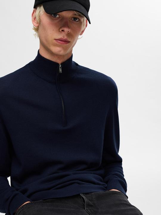 Image du produit Selected Homme Slhtray Ls Knit Merino Half Zip Noos (S)