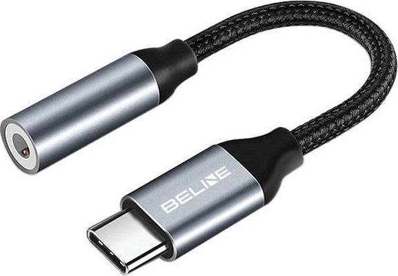 Beline Adaptateur USB-C/Jack 3,5mm szary gris DAC