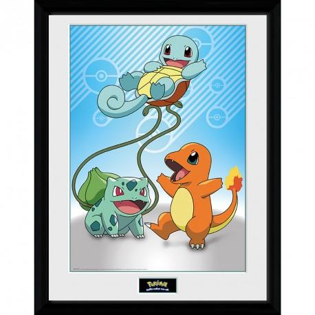 Produktbild GB Eye Pokemon Framed Poster - Kanto Starters (30 x 40 cm)