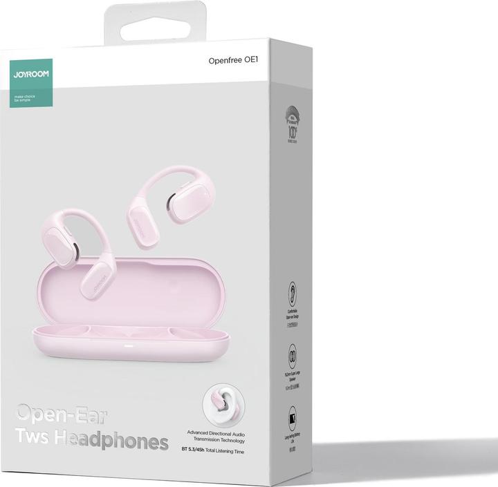 Actual product image Joyroom Openfree JR-OE1 wireless on-ear headphones - pink (18 h, Wireless)