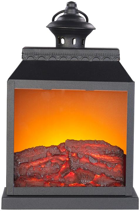 Image du produit Carlo Milano Cheminée électrique décorative avec optique de flamme réelle, fonctionnement sur batterie