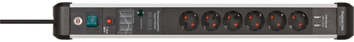 Actual product image Brennenstuhl Premium-Protect-Line (6 x, USB, 3 m)