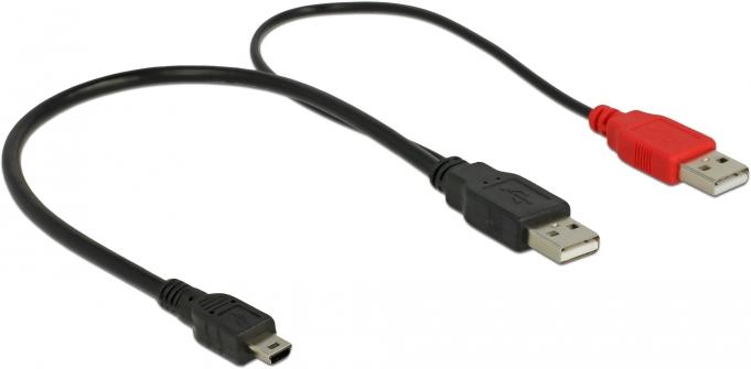 Produktbild Delock 2 x USB-A - USB mini 5-pol (0.30 m, USB 2.0)