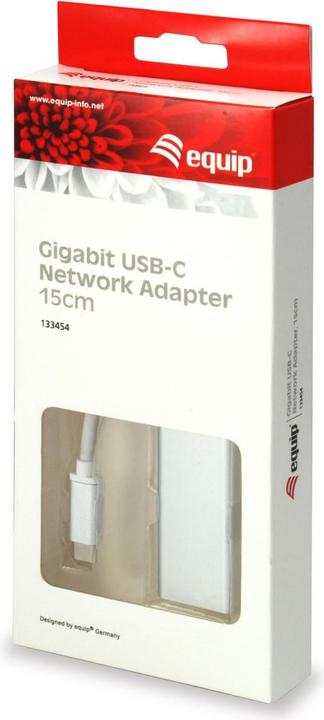 Immagine prodotto equip 133454 USB tipo C a RJ45 Adattatore di rete Gigabit 15cm (USB-C, RJ45 (1x))