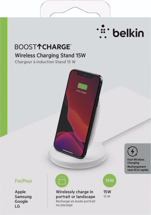 Productafbeelding Belkin Boost Charge Ladeständer, kompatibel mit QI-Geräten (15 W)
