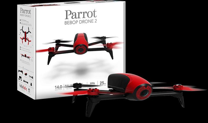 Parrot Bebop Drone 2 Red Area 1 (25 min, 500 g, 14 Mpx)