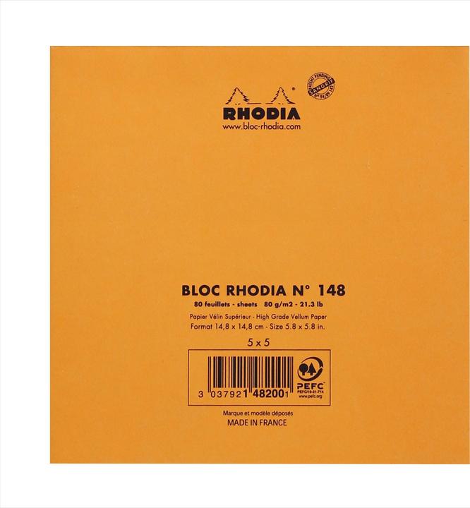 Image du produit Rhodia Blocs agrafés 80 g Basics (A1, Quadrillé, Couverture souple)