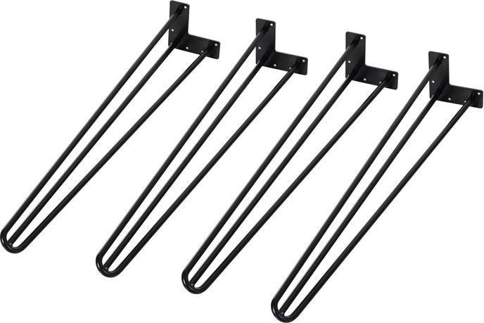 Produktbild Swisshandel24 Tischbeine, 4er-Set Tischfüsse, Möbelfüsse aus Stahl 12 x 12 x 72 cm Schwarz