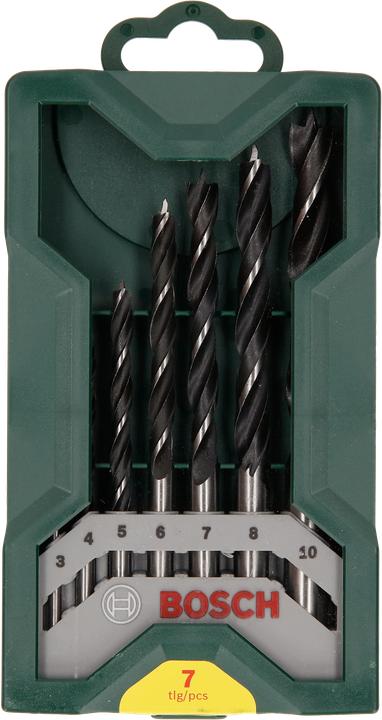 Produktbild Bosch Zubehör Mini-X-Line-Holzbohrer-Set, 7-teilig (8 mm, 10 mm, 4 mm, 3 mm, 5 mm, 6 mm, 7 mm)