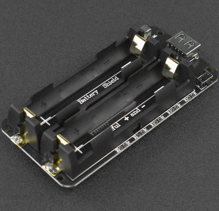 Produktbild DFRobot 2x18650 Lithium Batterie Shield 5V 2A / 3.3V