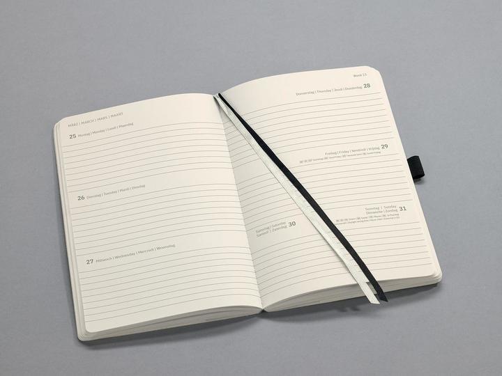 Productafbeelding Sigel Weekkalender 2025 C2522 1W/2S zwart 21x13,5cm (135 x 210 mm, Duits)