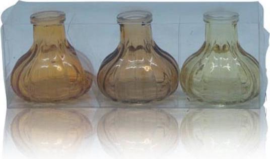 Produktbild Chalet Vasen-Set Stripes 3 Stück, 7 cm, Gelb (3 x, 7 x 7 x 20.5 cm, 1.00 l)