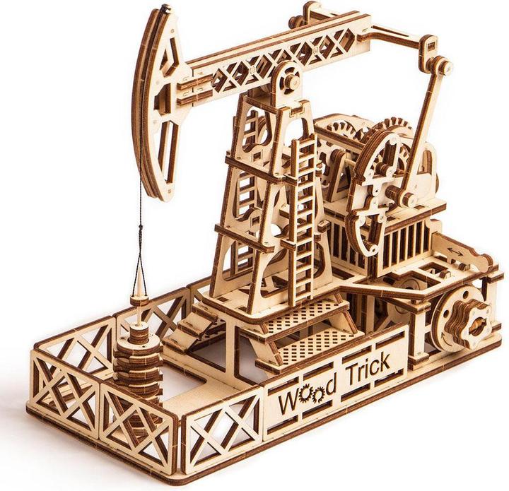Wood Trick Impianto di produzione del petrolio - Trivella petrolifera - Kit di costruzione in legno 3D