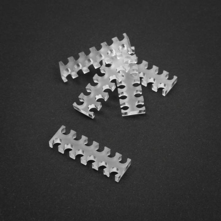 Image du produit King Mod Peigne à câbles 12 slots 3mm petit - clair - set de 5 pièces