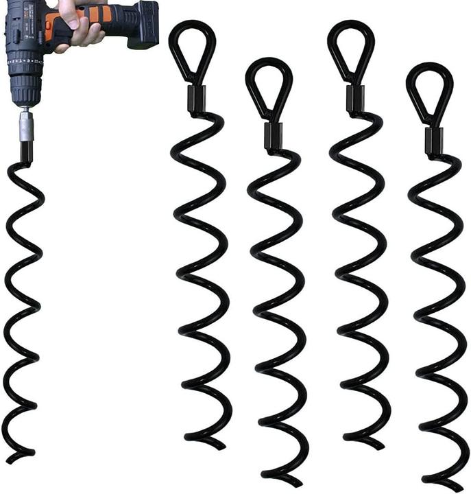 Jayzod 4-teiliges Spiral Erdanker-Kit für Zelte