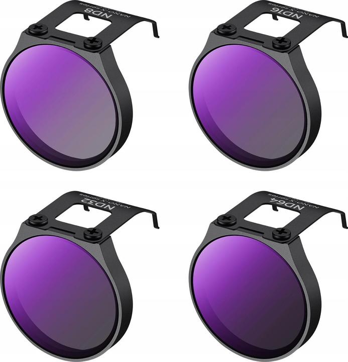 Actual product image K&F Concept 4pcs Filter Kits, ND8+ND16+ND32+ND64, HD, Anti-Reflection Green Coating, Waterproof and Scratch Resi (Camera battery)