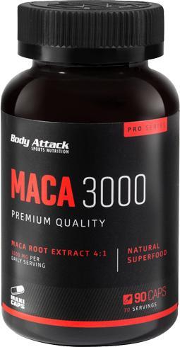 Body Attack Maca 3000 (90 Piece, Capsules, 105 g)