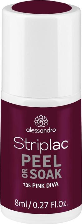 Actual product image Alessandro Striplac Peel or Soak Pink Diva 8 ml (No. 908 - Pink Diva, Peelable nail polish)