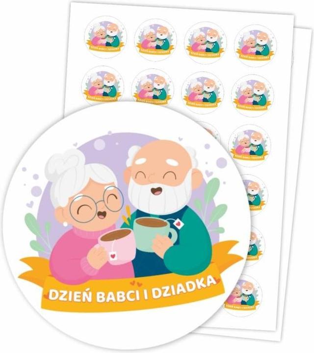Produktbild LearnHow Aufkleber - Oma- und Opa-Tag 40mm 48 Stk.
