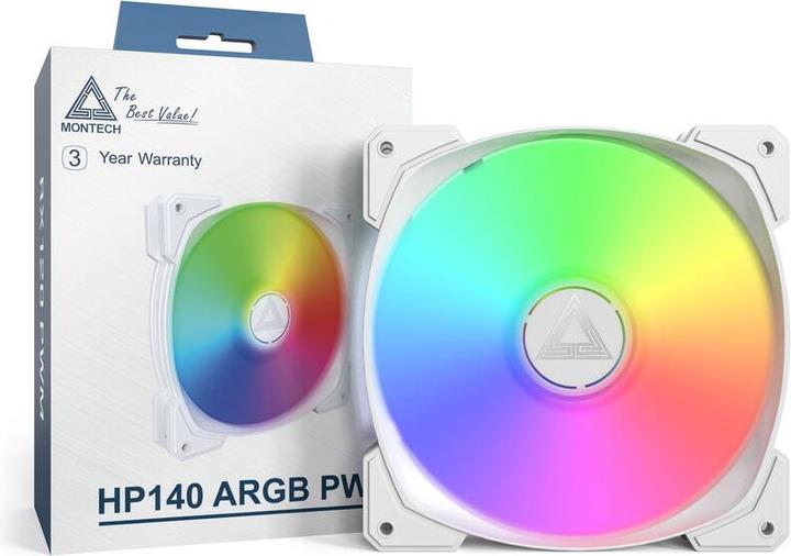 Actual product image Montech HP140 ARGB PWM White (140 mm, 1 x)