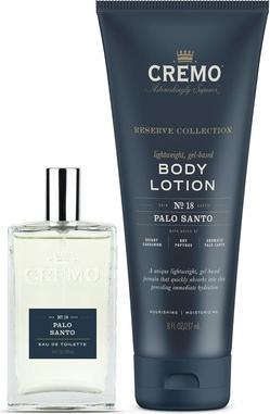 Cremo Palo Santo Reserve Collection Bundle with Spray Cologne 3.4 Fl Oz and Body Lotion 8 Fluid Ounce