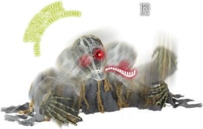Actual product image Widmann Animated zombie skeleton with movement and laugh 120cm