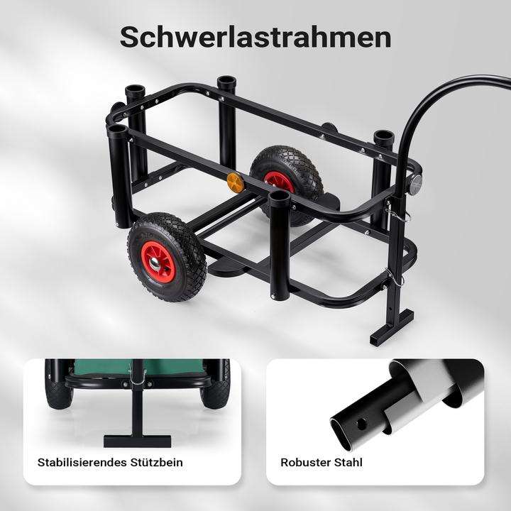 Produktbild Wiltec Angelwagen mit Tasche Angel Trolley bis 50kg Bollerwagen Transportkarre