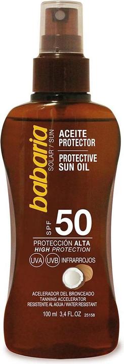 Babaria Aceite Protector Coco Spf50 Proteccion Muy Alta 200ml (Sonnenöl, SPF 50, 200 ml)
