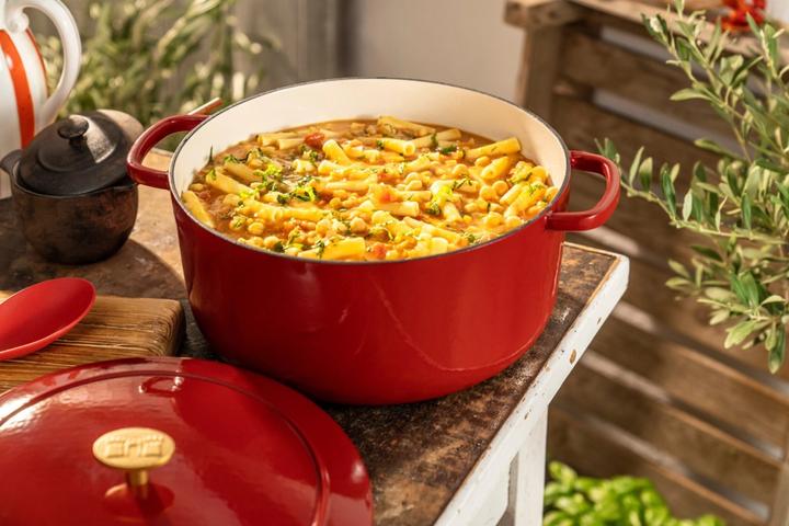 Image du produit Ballarini Cocotte BELLAMONTE 22 cm ronde 3,0 litres en fonte rouge (22 cm, Cocotte + faitout, Fonte)