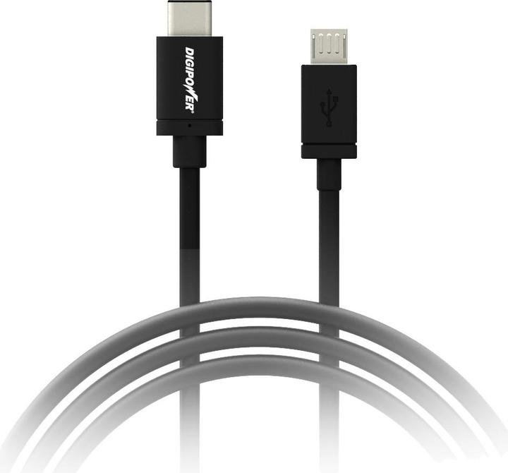 Produktbild DigiPower USB-C auf Micro USB Lade- und Sync-Kabel 2m (2 m, USB 2.0)