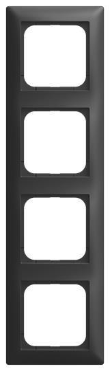 Immagine prodotto Busch-Jaeger Abdeckrahmen 4-fach schwarz 1724-915 matt-Busch-balance SI