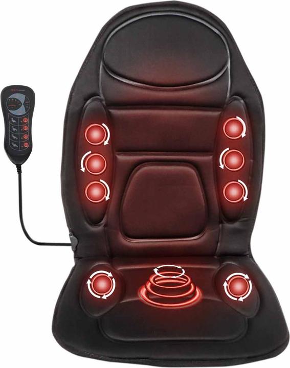 Produktbild Wiltec Massageauflage Auto Wärmefunktion 5 Motoren Massagematte Betrieb mit 12V (Gartenmaschinen Aufsatz)
